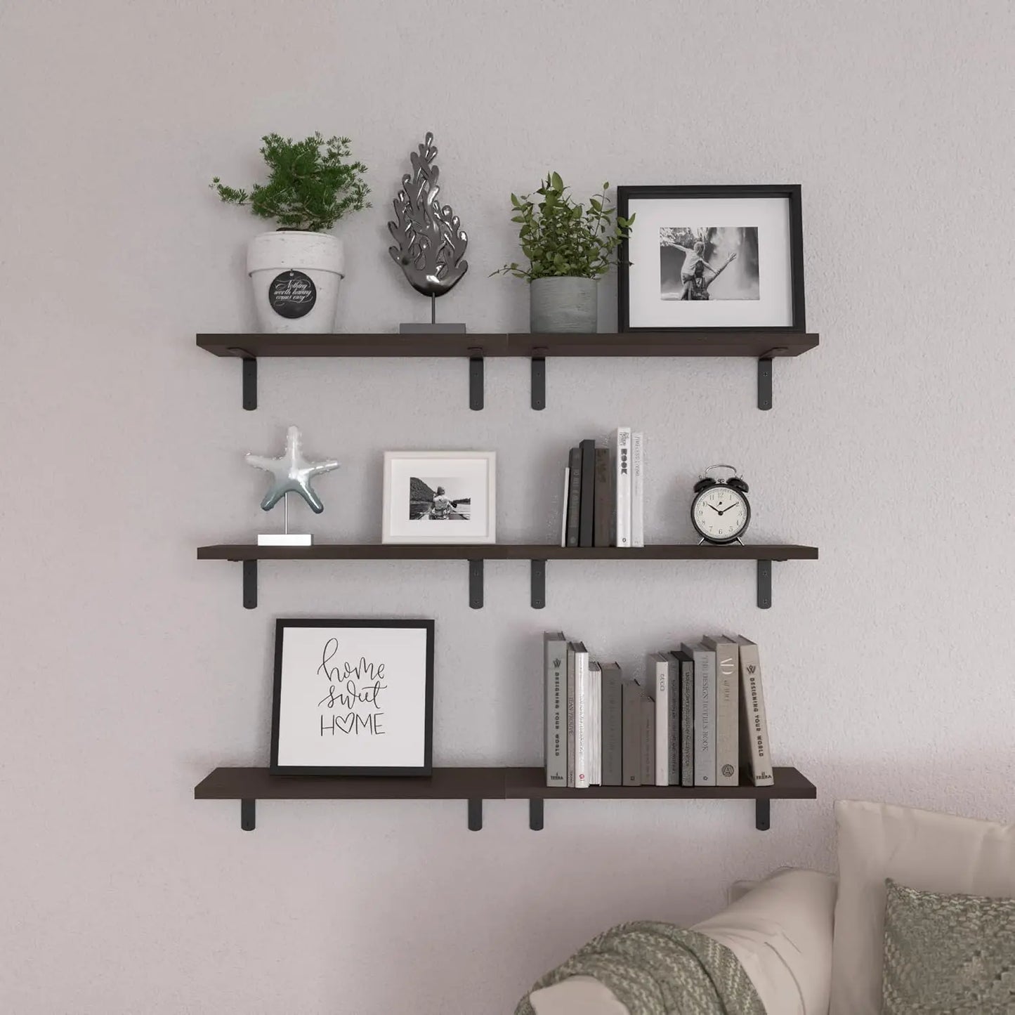 Rustic Floating Shelves Set of 6