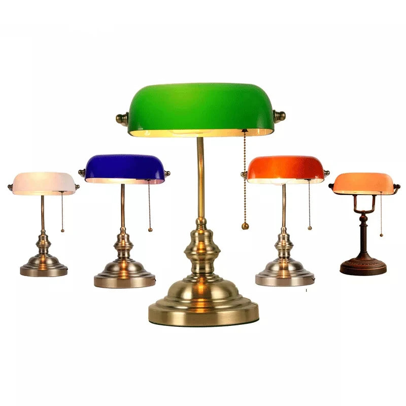 Retro industrial Classical banker table lamp