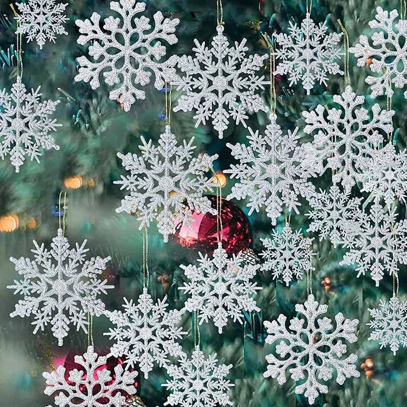 12pack Multi-color Snowflakes ornaments