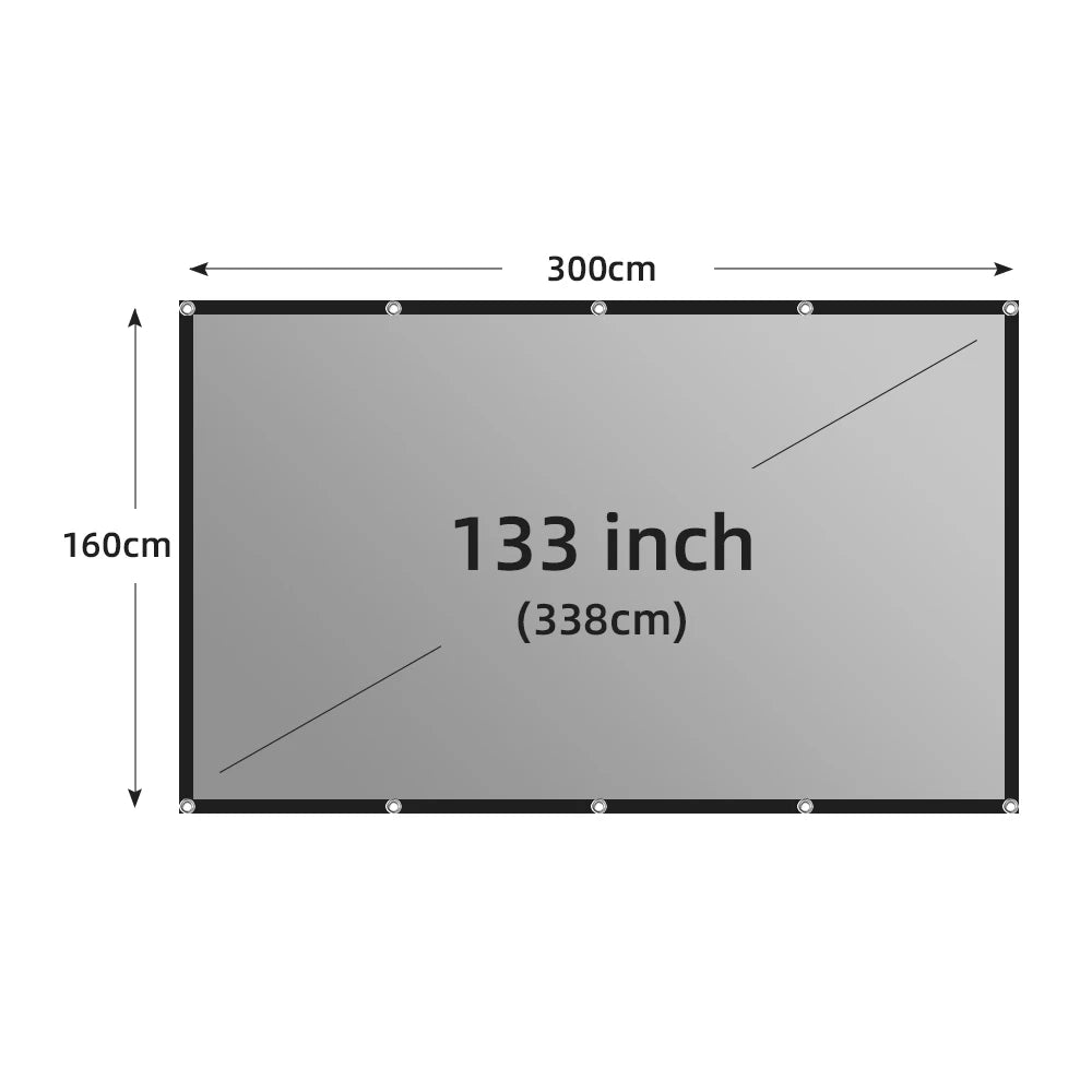 Home Outdoor Projector Screen 60" x 133"