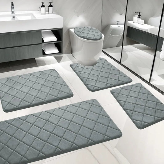 Bathroom Rug Set 5 Piece,