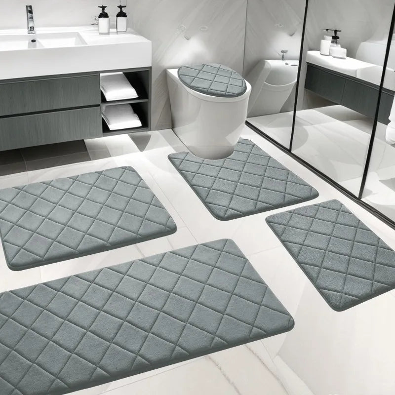 Bathroom Rug Set 5 Piece,