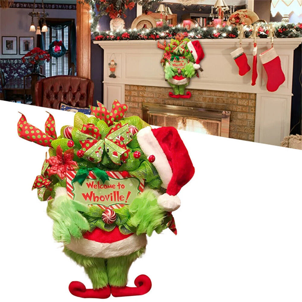 Grinch Hanging Wreath