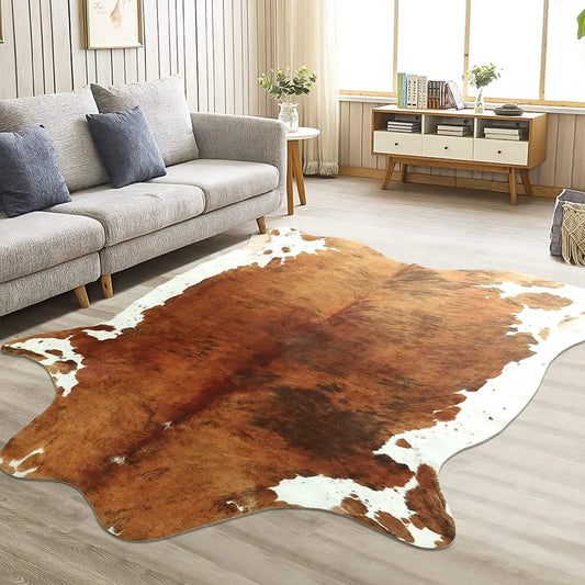 American style faux fur cowhide rug