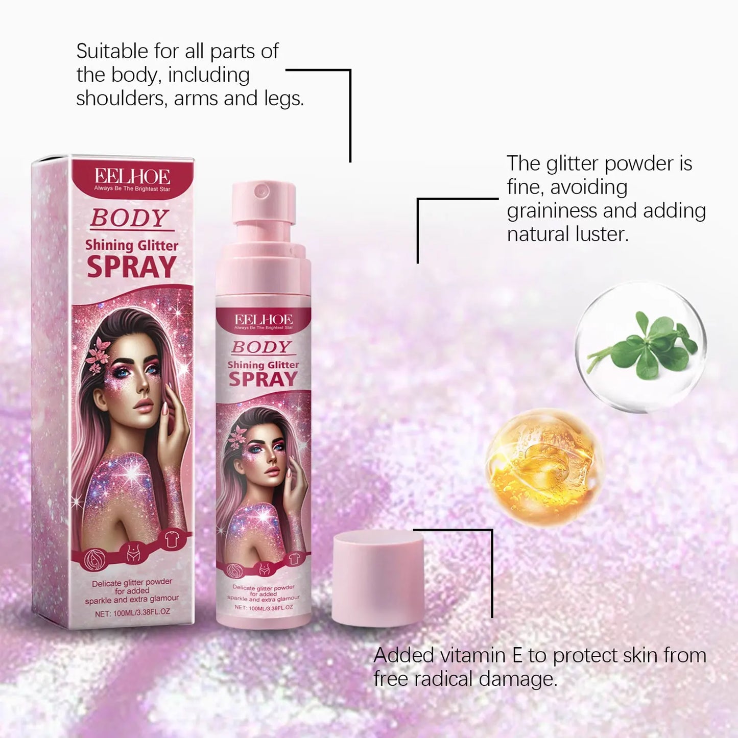 Glitter Body Spray - Waterproof